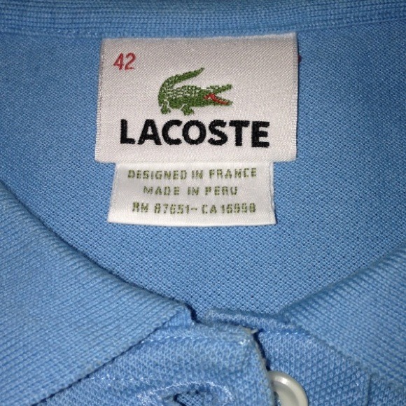 💯Authentic Lacoste Short Sleeve 2 Button Stretch - Picture 3 of 4
