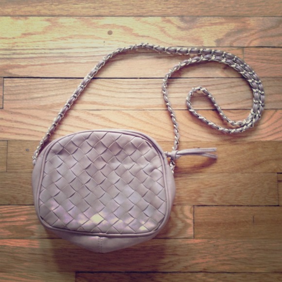 Forever 21 Handbags - Mauve Basket-weave Cross-body Bag