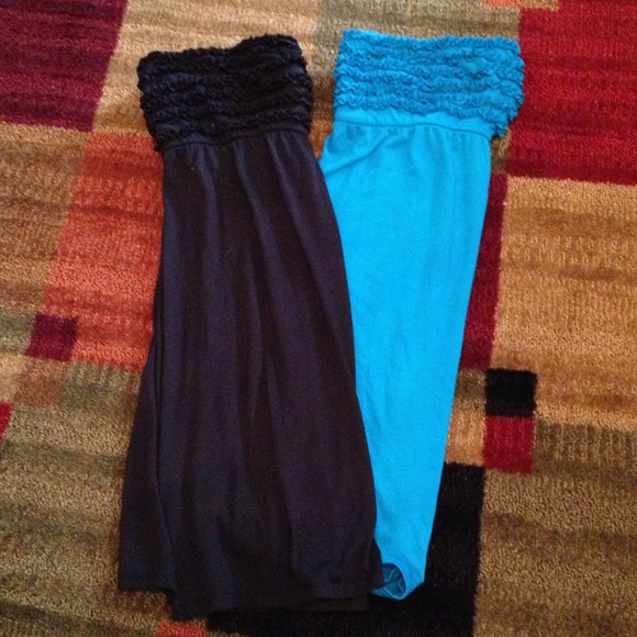 2 summer strapless dresses