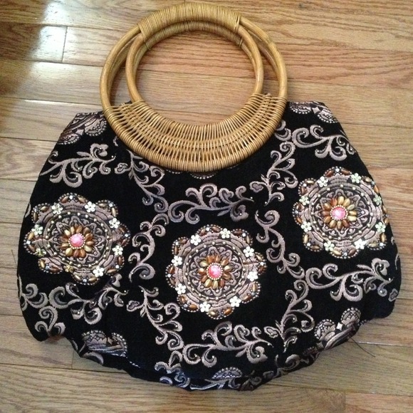 Light handmade handbag
