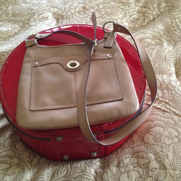 Authentic COACH beige handbag