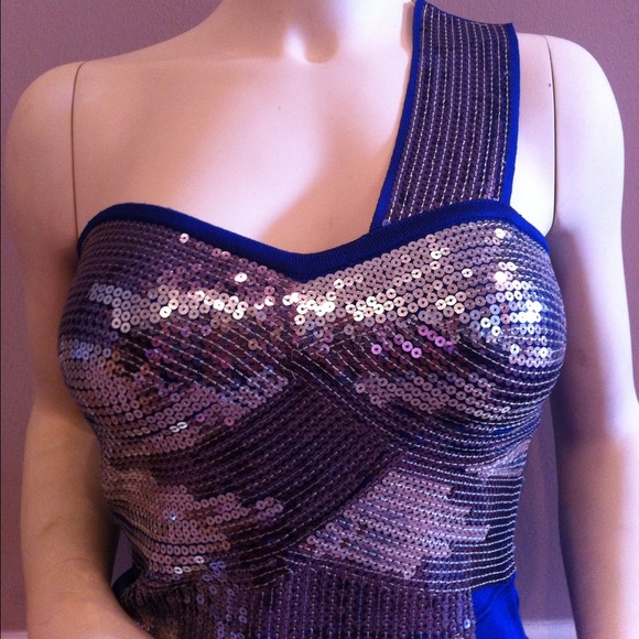 Bebe blue sequin dress - Picture 2 of 3