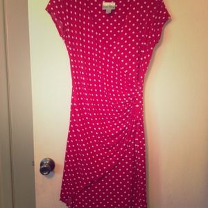 Red polka dot dress