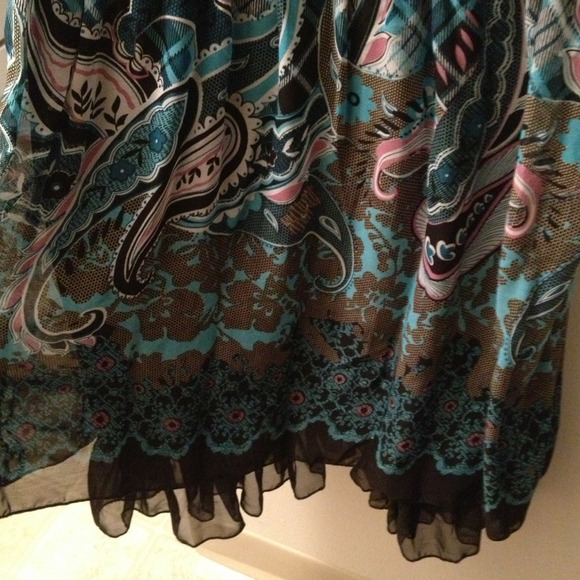 🔻Reduced🔻NWOT Chiffon dress (long top) - Picture 3 of 4