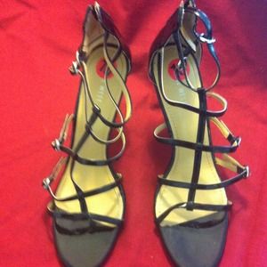 Nine West Strappy Patent Leather Heels