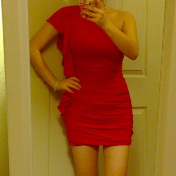 Red sexy party dress
