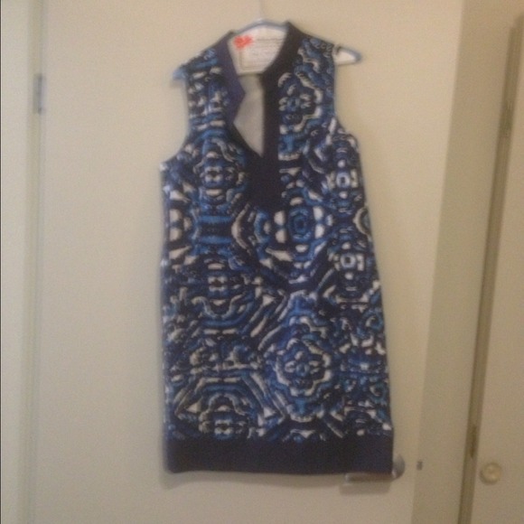 Blue and white a-line dress. NWOT