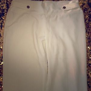 Cream Pin Stripe Pants