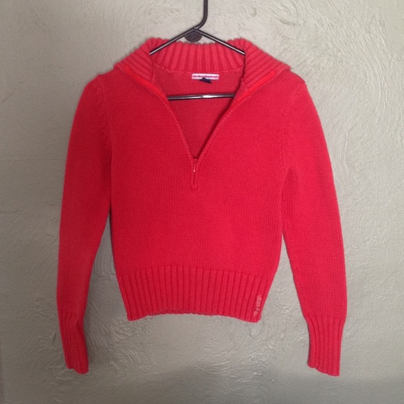 Zip front red sweater by Polo - Picture 1 of 3