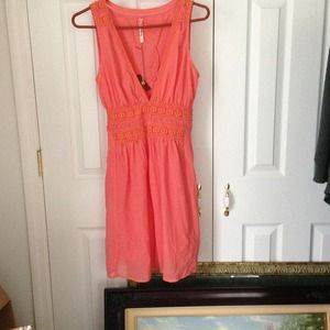 Pepe Jeans coral dress, Large, never worn