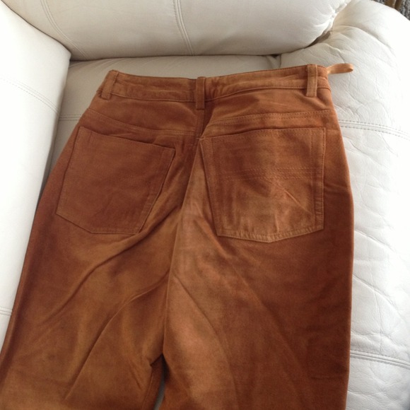 Reduced! Express, suede jeans.  Carmel colored. - Picture 2 of 2