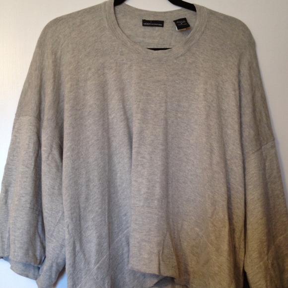 LOWER PRICE! high/low cotton/cashmere sweater