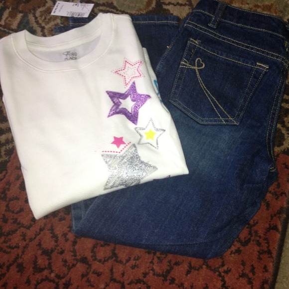 🚫hold🚫 Girls jeans & top - Childrens Place