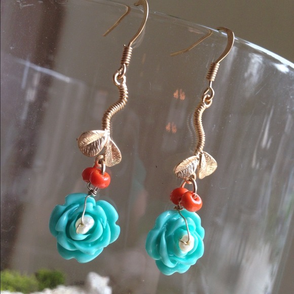 BUNDLED Branch and Rose Earrings