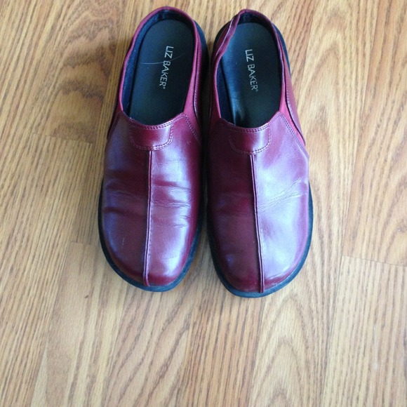 dark red slip on