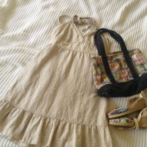 J. Crew linen halter dress
