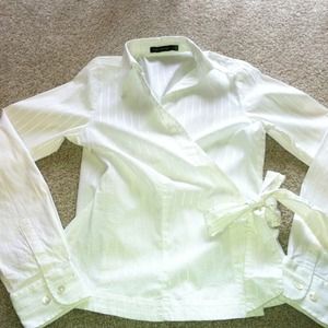 White wrap shirt