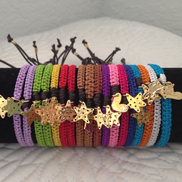 Macrame Bracelets with GoldFilled Star Charms