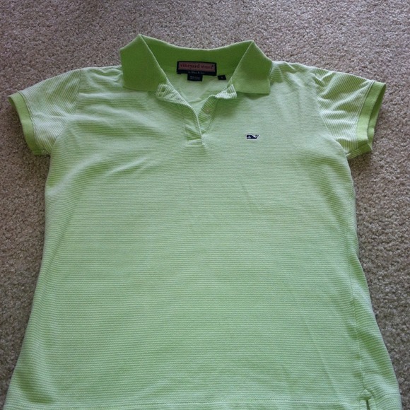 Green and white vineyard vines polo