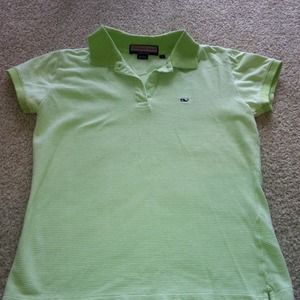 Green and white vineyard vines polo