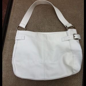 100% cow leather White handbag NWOT