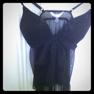 Black sheer lingerie