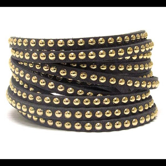Black studded bracelets