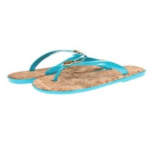 Authentic MK Jet Set Jelly Tile Blue Sandals