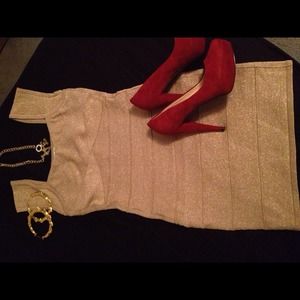 ❤SOLD❤Gold cocktail dress