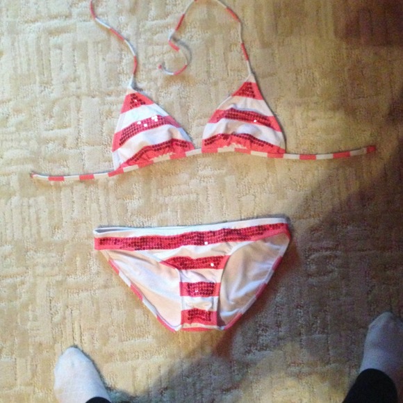 Hot pink bikini