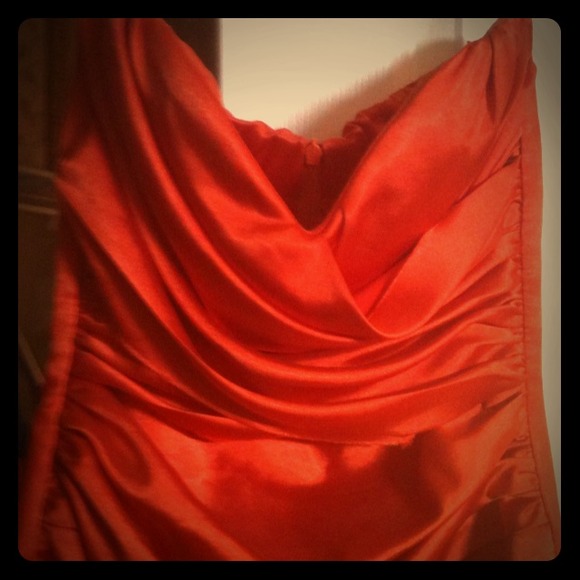 Burnt orange semi formal dress