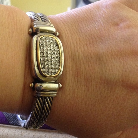 Designer Inspired diamond cuff Bracelet