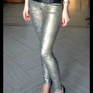 ⬇️Price reduced! 7 for all mankind Gold Lace Pants