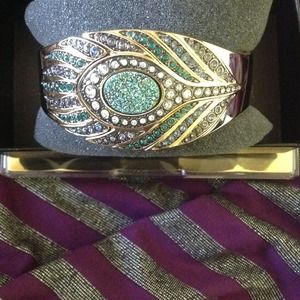 Beautiful Peacock Cuff Bracelet