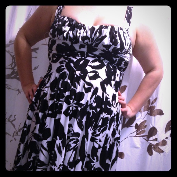 Black floral dress
