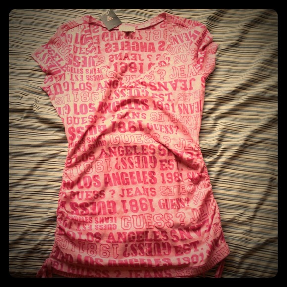 Pink t-shirt by Guess