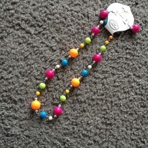 Multi color earrings and necklace