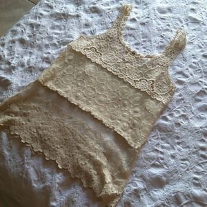 Sleeveless Beige Blouse