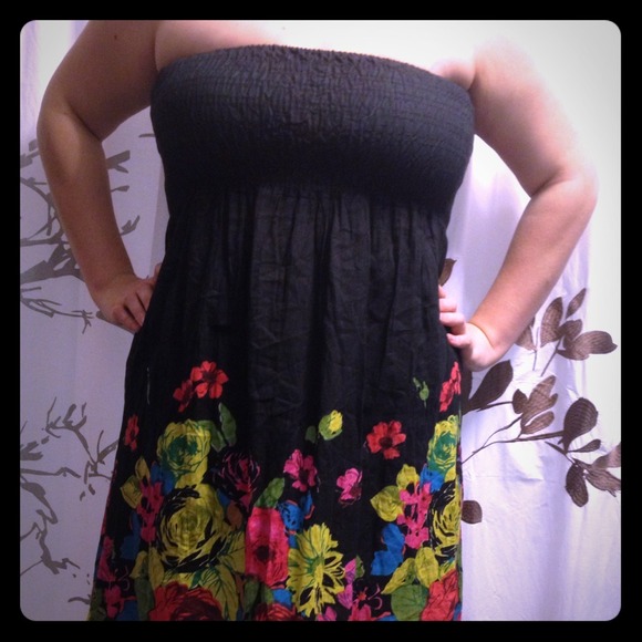 Black floral dress