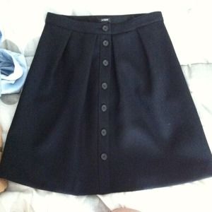 J.Crew Flair Skirt in Double-Serge Wool