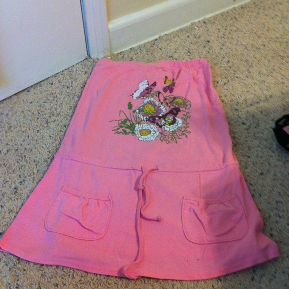 Pink swimsuit cover up dress