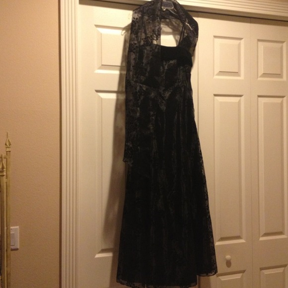 Black Floral Prom Dress