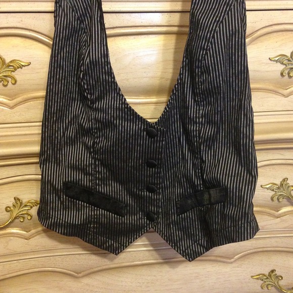 Black and Silver Pinstripe Vest JUST REDUCED!!! ⬇