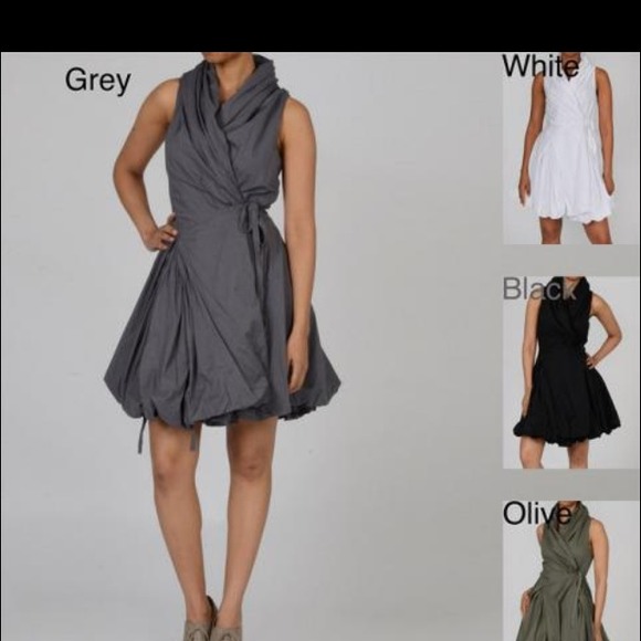 Bubble Hem Wrap Dress - Picture 2 of 4