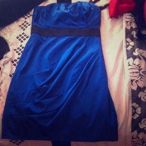 Size 4 blue satin dress