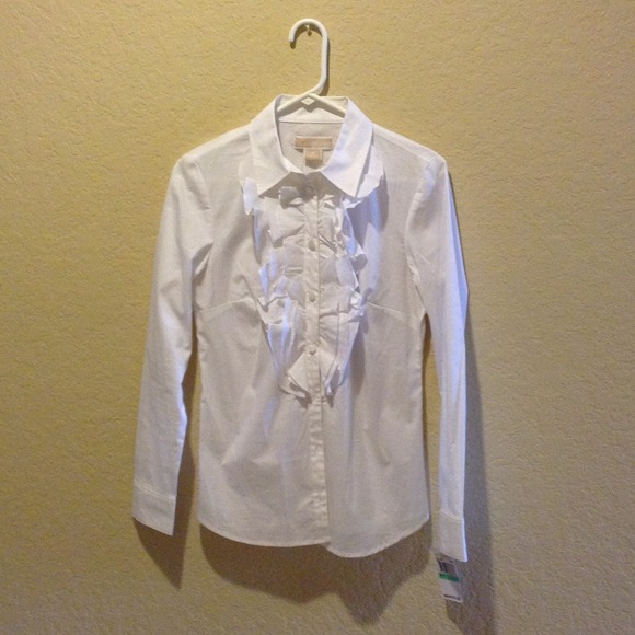 White button up blouse