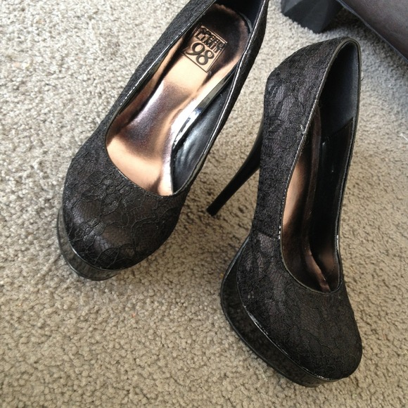 Black with lace heels