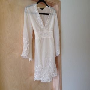 BCBG embroidered cotton/silk tunic