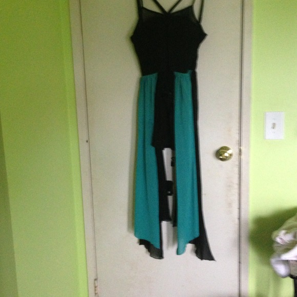 ❌Sold❌Black &teal dress