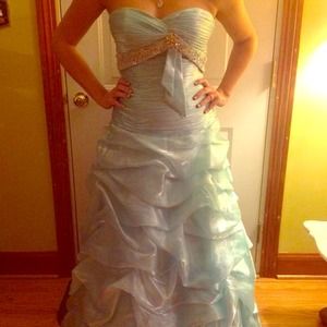 Baby blue prom dress worn once
